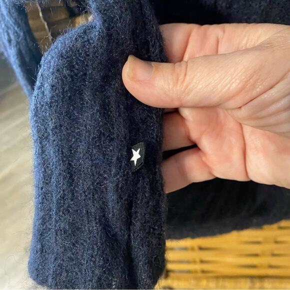 Molo Women's Navy Turtleneck Sweater Gertrude wool mohair blend danish scandi S - Picture 9 of 9